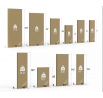 Poschodová posteľ MAX 4 bez matraca, Biela/Zelená