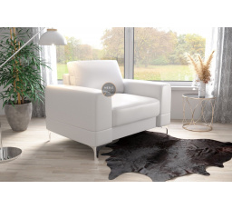 Kreslo v koži ARIA 112 cm prírodná koža - voliteľný odtieň