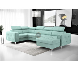 Rohová sedacia súprava ORION MAX III s funkciou spania 165x320x185 cm - mätová, ľavá