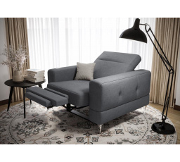 Kreslo MALIBU, relax - sivá