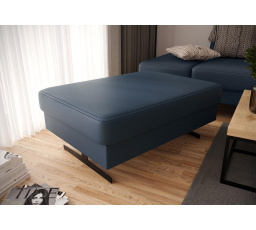 Taburet EMPORIO 100x70 cm prírodná koža - Modrá koža