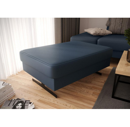 Taburet EMPORIO 100x70 cm prírodná koža - Modrá koža Taburet EMPORIO 100x70 cm prírodná koža - Modrá koža