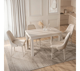 Stôl SKUBI Rozkladací 120-160 cm Kašmír