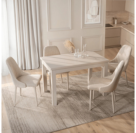 Stôl SKUBI Rozkladací 120-160 cm Kašmír