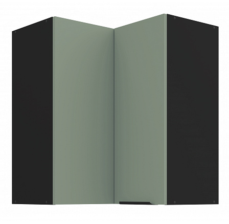 Horní rohová skříňka ARIA - 60x60 GN-72 2F (90°), Černá/Aquamarine Horní rohová skříňka ARIA - 60x60 GN-72 2F (90°), Černá/Aquamarine