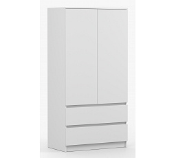 Šatní skriňa SOLO - 2D2S, Biely Mat