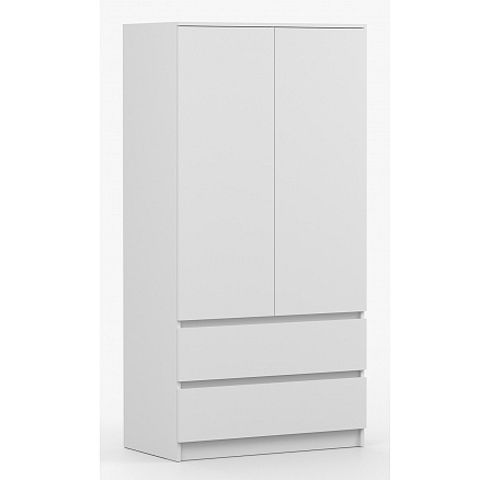 Šatní skriňa SOLO - 2D2S, Biely Mat
