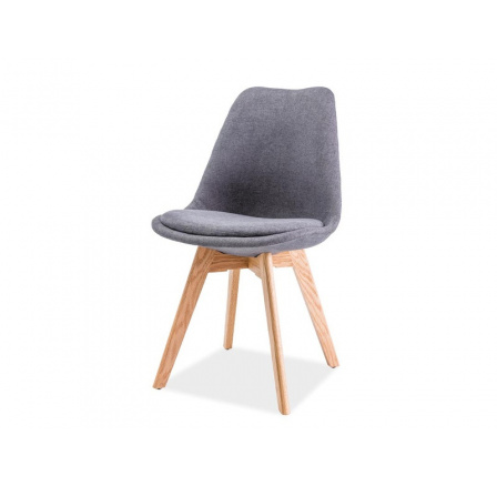 Jedálenská stolička DIOR, sivá/bukové drevo