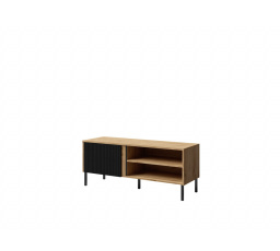 TV komoda Michel R7, dub/čierne lamely
