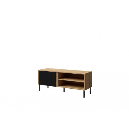TV komoda Michel R7, dub/čierne lamely