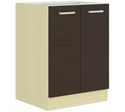 Kuchynská dolná skrinka CHRISTO 60D-2F-BB, Dub ferrara/Legno tmavé