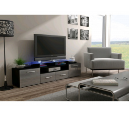 TV komoda EVORA BLACK - sivá