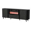 TV komoda VOLARE 200, čierny mat/ čierny san sebastian