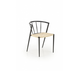 Stohovateľná jedálenská stolička K515, prírodná/čierna