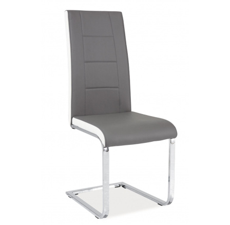 H-629 - jedálenská stolička(H629SZB) eko sivá/biela (S) (K150-Z)