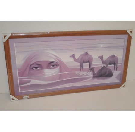 Obraz Sahara tmavý rám 50x100 cm Obraz Sahara tmavý rám 50x100 cm