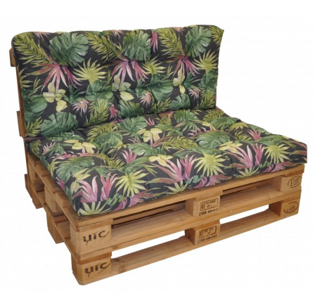 Podložky pod paletový nábytok s operadlom - motív Monstera