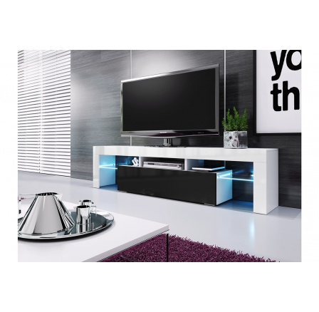 moderná TV skrinka Vera 158 cm - Čierny lesk