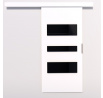 Posuvné dvere na stenu CENTO 76 White+Black Lacobel