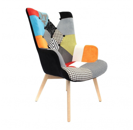 Kreslo ušiak Helsinki multicolor patchwork Kreslo ušiak Helsinki multicolor patchwork