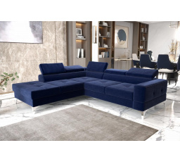 Rohová sedacia súprava TOSCANIA II priemer 30x250 - modrá, ľavá