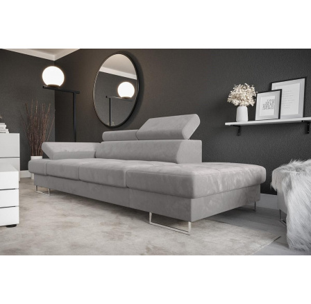 Sofa GALAXY II leňoška 235 cm - sivá, pravá strana