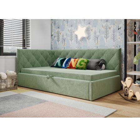 Posteľ ELZA - voliteľný odtieň - ľavá strana