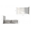 Posteľ - boxspring ASTER 90x200 cm, Monolit 63 a okraje postele