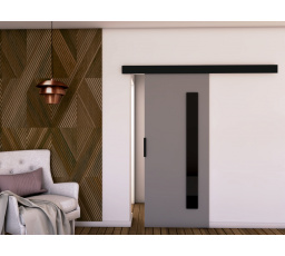 Posuvné dvere STANDART MIX G100, sivá/čierna