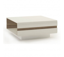 Konferenčný stôl LINATE 71 /matná biela/dub lesklý