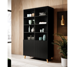 Regál PAFOS 100, Čierna MAT