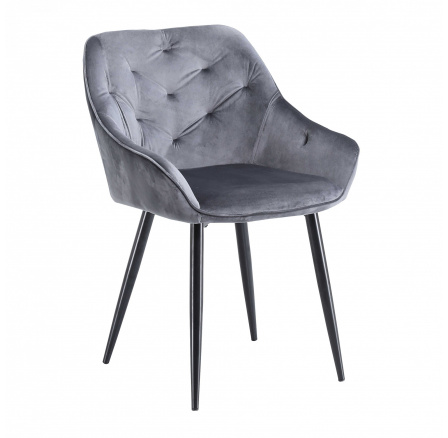 Jedálenská stolička K487, sivá/čierna