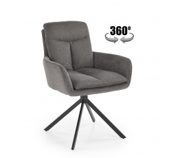 Jedálenská otočná stolička K536, Sivá/Čierna