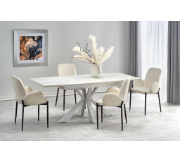Jedálenský stôl VIVALDI, biely mramor