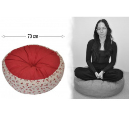 Vankúš sedací priemer 70 cm - ružičky