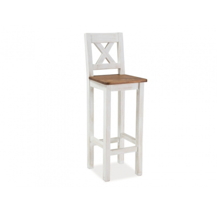Barová stolička POPRAD H-1, medovo hnedá/popolavá patina
