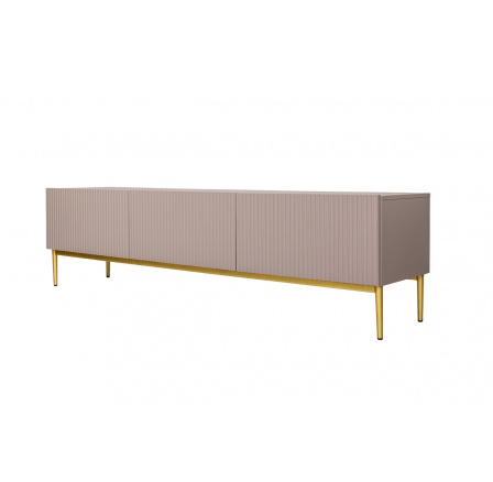 TV komoda Nicole, antická ružová MDF / zlaté nožičky TV komoda Nicole, antická ružová MDF / zlaté nožičky
