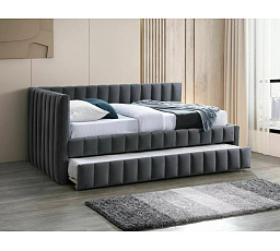 Posteľ s prístelkou ALFIE VELVET, Sivý Bluvel 14