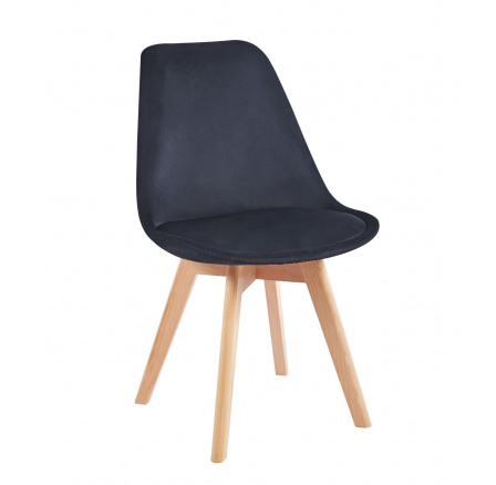 Stolička velvet čierna PC-010-V