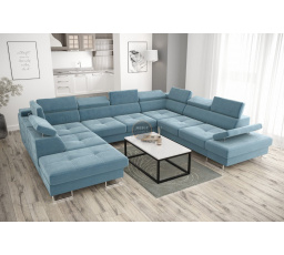 Rohová sedacia súprava GALAXY MAX I s funkciou spania 280x350x225 - voliteľný odtieň - pravá
