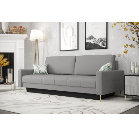 Sofa kožená PIANO DL - Sivá koža