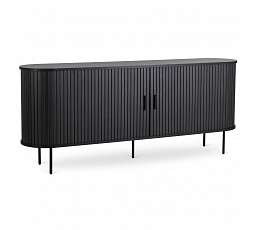 Komoda TRISH 180 cm Dvojdverová Posuvná Čierna