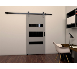 Posuvné dvere LOFT D90, sivá/čierna