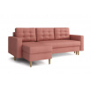Rohová sedacia súprava Anabel UNI tmavo ružová