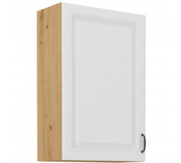 Kuchynská horná skrinka STIPE 60 G 90 1F, Biela/Dub artisan