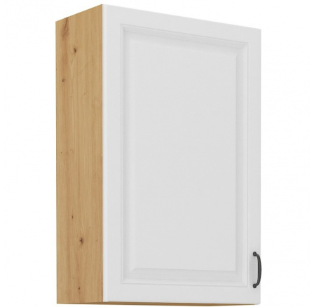 Kuchynská horná skrinka STIPE 60 G 90 1F, Biela/Dub artisan