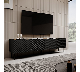TV komoda ONDA 4D, čierna / dub artisan
