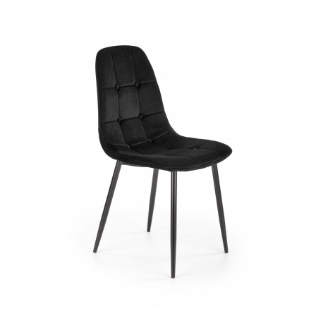 K417 stolička čierny zamat (1ks=4ks)