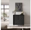 Komoda BULLET KM-2, čierna/zlatá