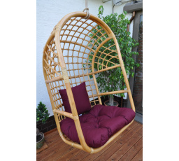 Poduška na závesnú hojdačku vínová